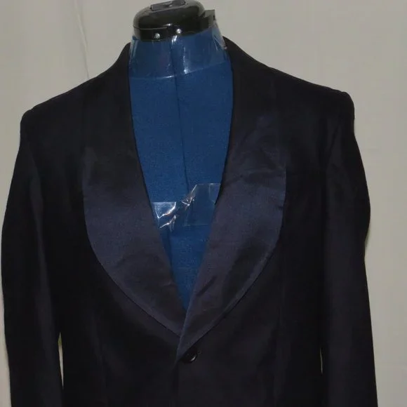 Ralph Lauren Purple Label Women Dark Blue Shawl Collar Tuxedo Jacket 0 NWT